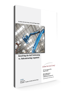 eBook cover - Resolving the Self preforming vs subcontracting argument